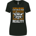 Scuba Diving is My Break From Reality Funny Diver Womens Wider Cut T-Shirt Black