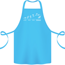 Seasons to Summer Holiday Time Funny Cotton Apron 100% Organic Turquoise