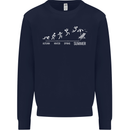 Seasons to Summer Holiday Time Funny Kids Sweatshirt Jumper Navy Blue