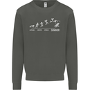 Seasons to Summer Holiday Time Funny Kids Sweatshirt Jumper Storm Grey