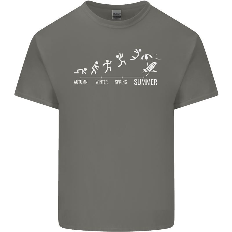 Seasons to Summer Holiday Time Funny Kids T-Shirt Childrens Charcoal