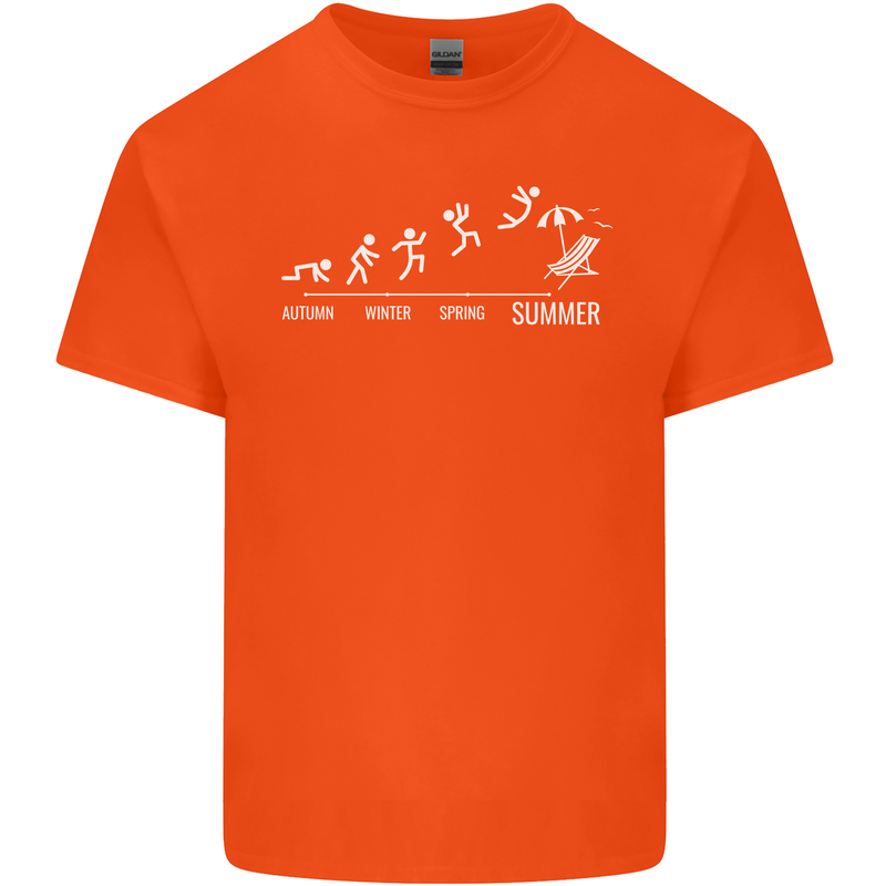 Seasons to Summer Holiday Time Funny Kids T-Shirt Childrens Orange