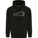 Seasons to Summer Holiday Time Funny Mens 80% Cotton Hoodie Black