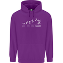 Seasons to Summer Holiday Time Funny Mens 80% Cotton Hoodie Purple