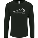Seasons to Summer Holiday Time Funny Mens Long Sleeve T-Shirt Black