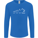 Seasons to Summer Holiday Time Funny Mens Long Sleeve T-Shirt Royal Blue