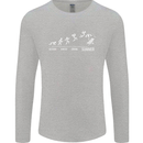 Seasons to Summer Holiday Time Funny Mens Long Sleeve T-Shirt Sports Grey