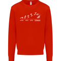 Seasons to Summer Holiday Time Funny Mens Sweatshirt Jumper Bright Red