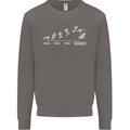 Seasons to Summer Holiday Time Funny Mens Sweatshirt Jumper Charcoal