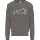 Seasons to Summer Holiday Time Funny Mens Sweatshirt Jumper Charcoal