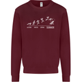 Seasons to Summer Holiday Time Funny Mens Sweatshirt Jumper Maroon