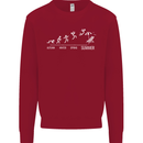 Seasons to Summer Holiday Time Funny Mens Sweatshirt Jumper Red