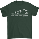 Seasons to Summer Holiday Time Funny Mens T-Shirt 100% Cotton Forest Green