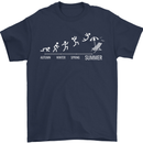 Seasons to Summer Holiday Time Funny Mens T-Shirt 100% Cotton Navy Blue