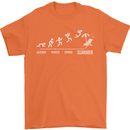 Seasons to Summer Holiday Time Funny Mens T-Shirt 100% Cotton Orange