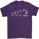 Seasons to Summer Holiday Time Funny Mens T-Shirt 100% Cotton Purple