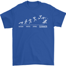 Seasons to Summer Holiday Time Funny Mens T-Shirt 100% Cotton Royal Blue