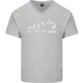 Seasons to Summer Holiday Time Funny Mens V-Neck Cotton T-Shirt Sports Grey