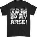 Sell My Cello Player Funny Music Mens T-Shirt 100% Cotton Black