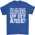 Sell My Cello Player Funny Music Mens T-Shirt 100% Cotton Royal Blue