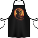 Serpent Skull Fantasy Snake Cotton Apron 100% Organic Black