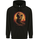 Serpent Skull Fantasy Snake Mens 80% Cotton Hoodie Black