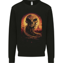 Serpent Skull Fantasy Snake Mens Sweatshirt Jumper Black