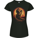 Serpent Skull Fantasy Snake Womens Petite Cut T-Shirt Black
