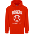 Service Human Do Not Pet Funny Dog Childrens Kids Hoodie Bright Red