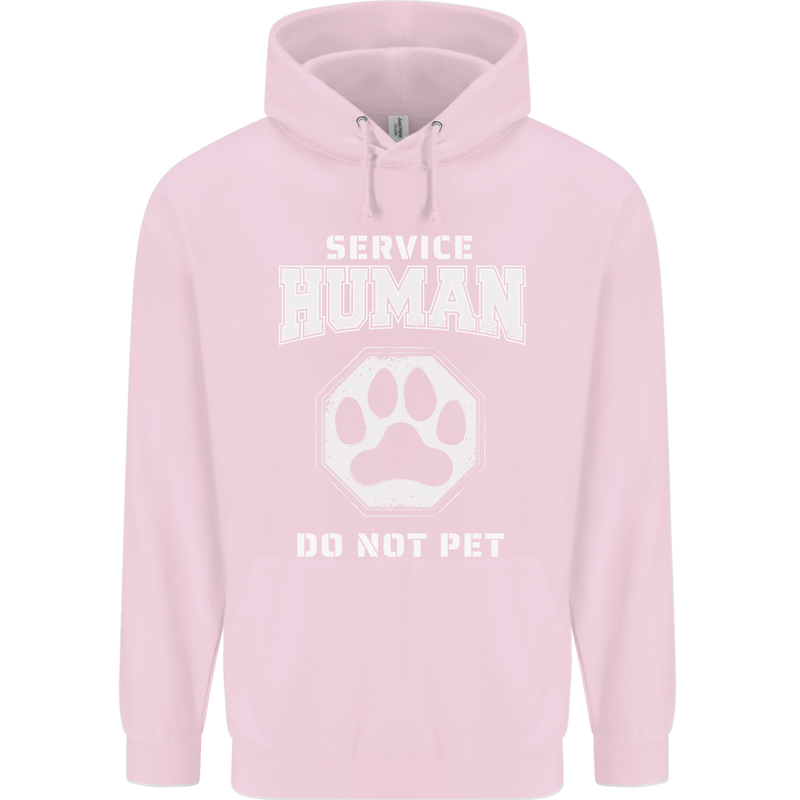 Service Human Do Not Pet Funny Dog Childrens Kids Hoodie Light Pink