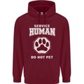 Service Human Do Not Pet Funny Dog Childrens Kids Hoodie Maroon