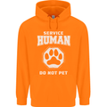 Service Human Do Not Pet Funny Dog Childrens Kids Hoodie Orange