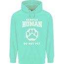 Service Human Do Not Pet Funny Dog Childrens Kids Hoodie Peppermint
