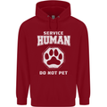 Service Human Do Not Pet Funny Dog Childrens Kids Hoodie Red