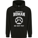 Service Human Do Not Pet Funny Dog Mens 80% Cotton Hoodie Black