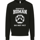 Service Human Do Not Pet Funny Dog Mens Sweatshirt Jumper Black