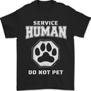 Service Human Do Not Pet Funny Dog Mens T-Shirt 100% Cotton Black