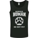 Service Human Do Not Pet Funny Dog Mens Vest Tank Top Black
