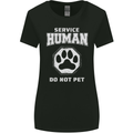 Service Human Do Not Pet Funny Dog Womens Wider Cut T-Shirt Black