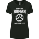 Service Human Do Not Pet Funny Dog Womens Wider Cut T-Shirt Black