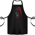Shady Grim Reaper Skull Cotton Apron 100% Organic Black
