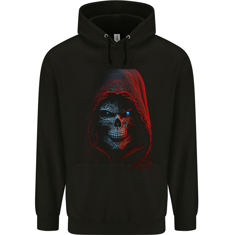 Shady Grim Reaper Skull Mens 80% Cotton Hoodie Black