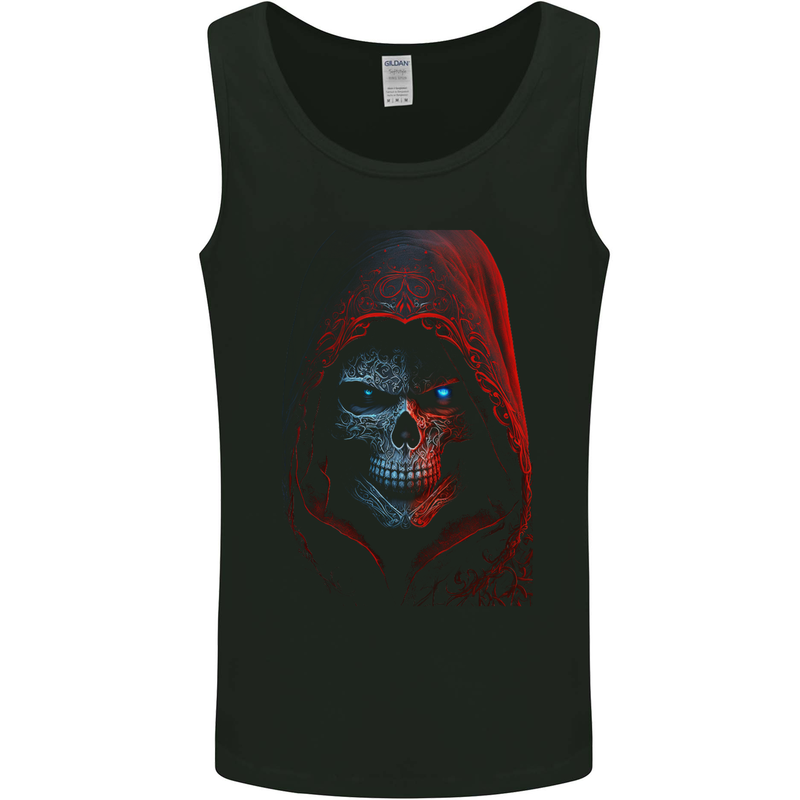 Shady Grim Reaper Skull Mens Vest Tank Top Black