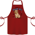 Shar Pei Anatomy Funny Dog Cotton Apron 100% Organic Maroon