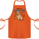 Shar Pei Anatomy Funny Dog Cotton Apron 100% Organic Orange