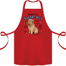 Shar Pei Anatomy Funny Dog Cotton Apron 100% Organic Red