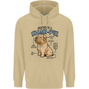 Shar Pei Anatomy Funny Dog Mens 80% Cotton Hoodie Sand