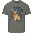 Shar Pei Anatomy Funny Dog Mens Cotton T-Shirt Tee Top Charcoal