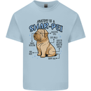 Shar Pei Anatomy Funny Dog Mens Cotton T-Shirt Tee Top Light Blue