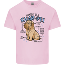 Shar Pei Anatomy Funny Dog Mens Cotton T-Shirt Tee Top Light Pink